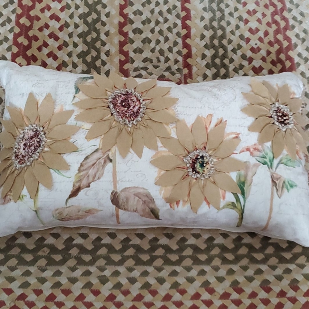 Sunflower throw pillow